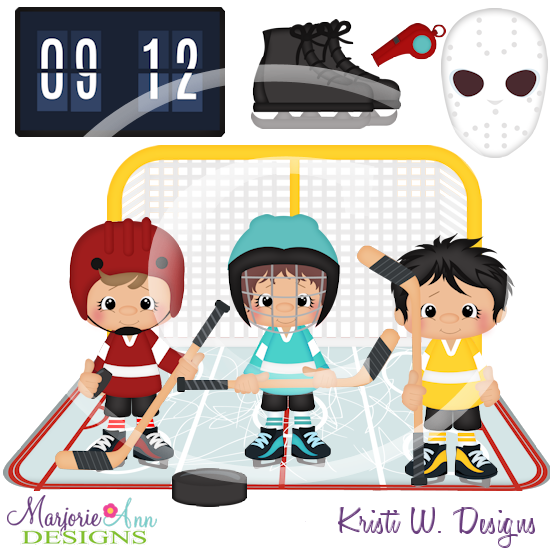 Hockey Boys SVG Cutting Files Includes Clipart - Click Image to Close